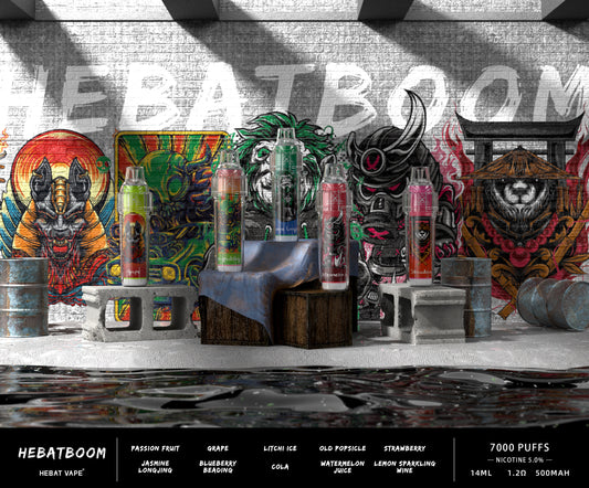 hebat喜貝 拋棄式7000口 一次性發光電子煙 可充電