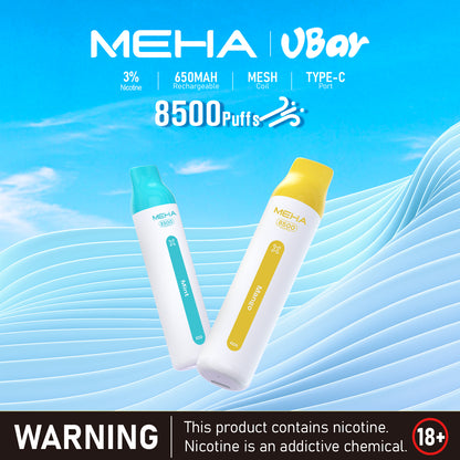 MEHA魅嗨 拋棄式電子煙 魅嗨小白條 8500口 一次性菸